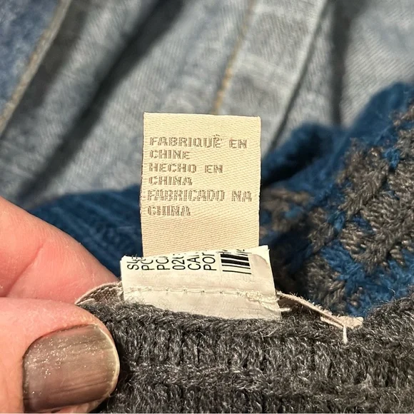 Chunky Oversized Aztec Teal Forever 21 Open Cardigan Size X-Small Boho - Picture 7 of 7